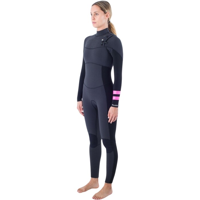 2024 Hurley Mujer Advant 5/4mm Chest Zip Neopreno WFS0012504 - Black / Graphite